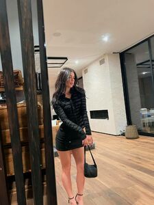 Charli Damelio Sexy Black Mini Skirt Set Leaked