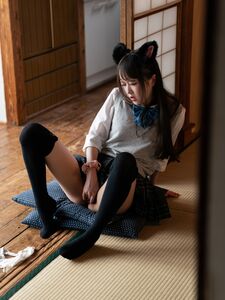 Ria Kurumi - Cat ear schoolgirl masturbation - Cospuri 0301