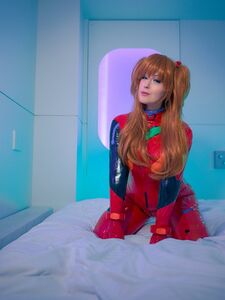 Meg Turney Asuka Cosplay On A Leash With Bondage Cuffs On Onlyfans Album